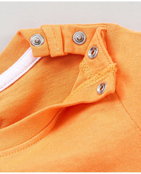 Babyhug Cotton Half Sleeves T Shirt Printed Pack of 3 - Blue Orange White