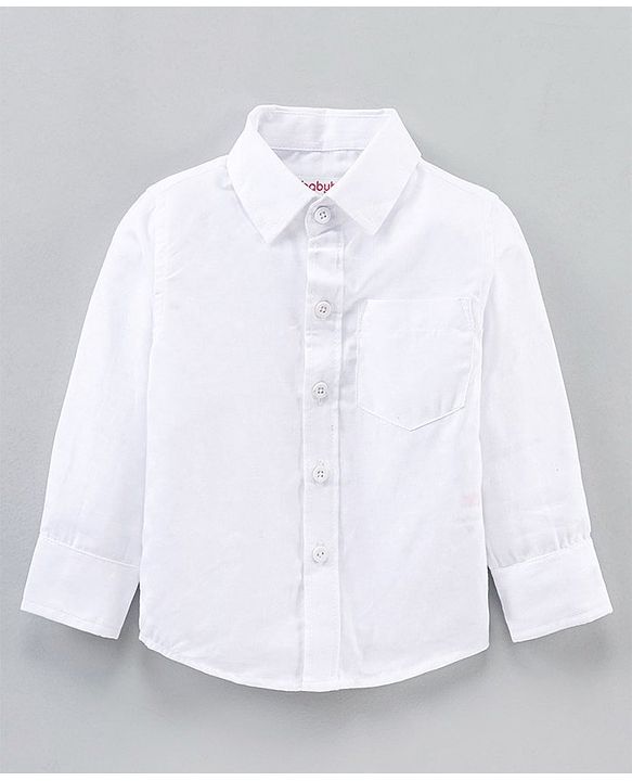Babyhug Full Sleeves Shirt & Trouser Set with Suspenders & Bow - Red White