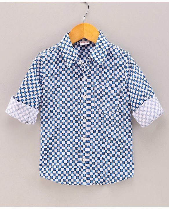 Babyhug Full Sleeves Shirt Digital Print - Blue