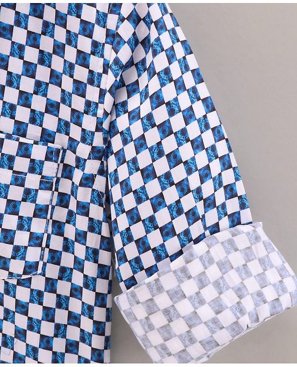 Babyhug Full Sleeves Shirt Digital Print - Blue