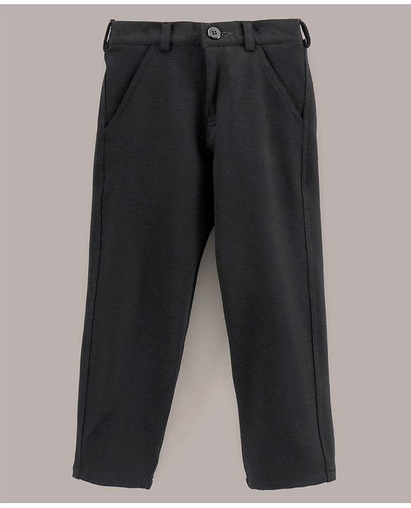 Babyhug Full Sleeves 4 Piece Party Suit With Bow - Grey