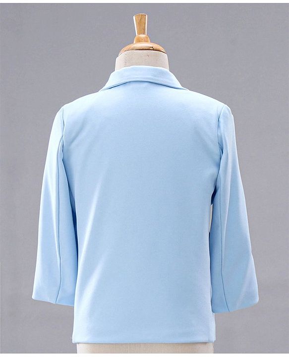 Babyhug Full Sleeves 5 Piece Party Suit - Light Blue