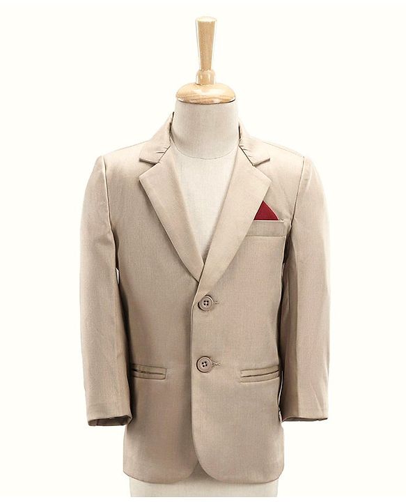 Babyhug Full Sleeves 4 Piece Party Suit With Bow - Cream
