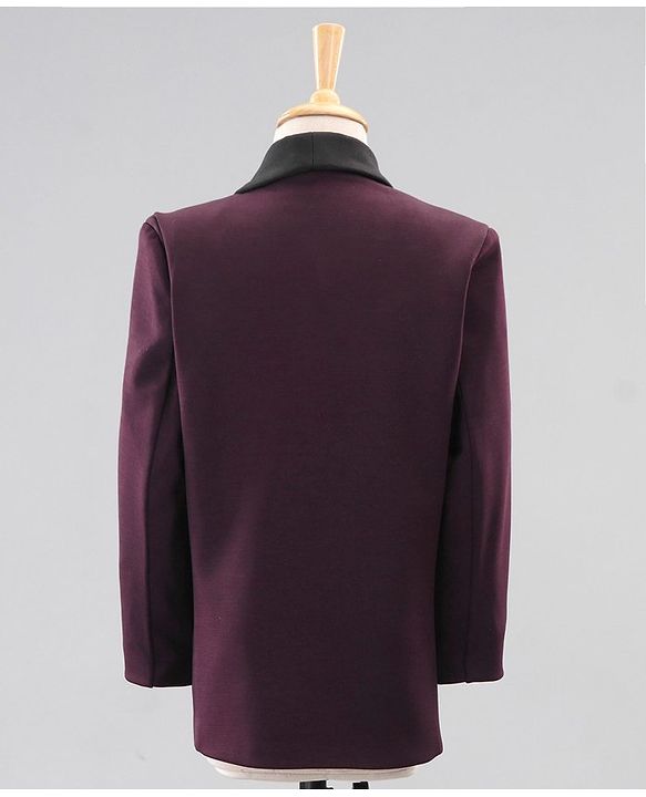 Babyhug Full Sleeves Party Suits With Bow - Purple