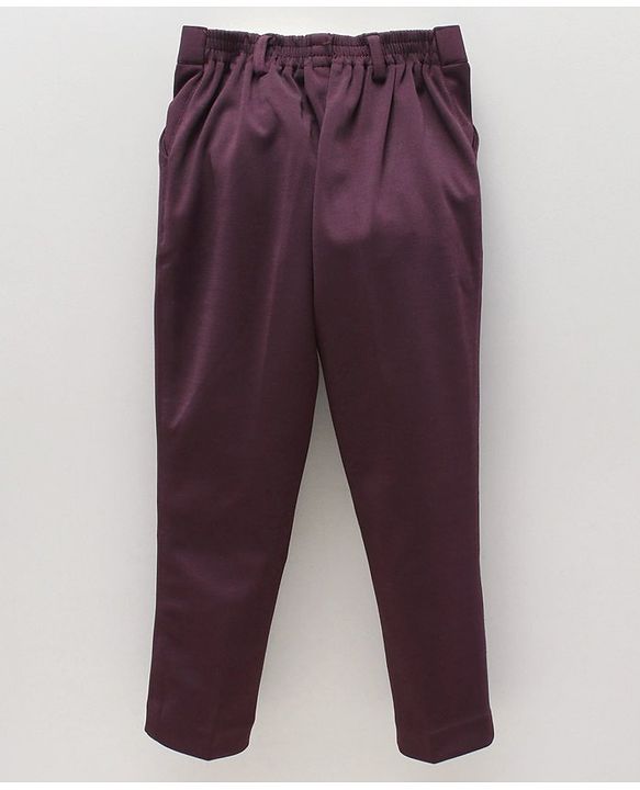 Babyhug Full Sleeves Party Suits With Bow - Purple