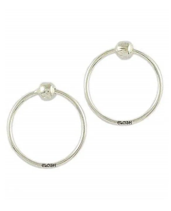 ELOISH Silver Sterling Silver Big Bali Earrings for Women. : Amazon.in:  Fashion