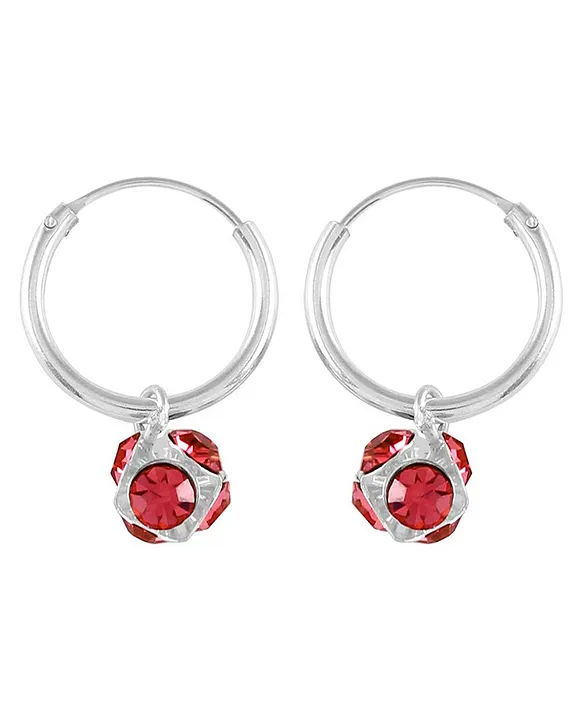 Buy Moedbuille Red Pearls Filigree Work Chand Bali Online At Best Price @  Tata CLiQ