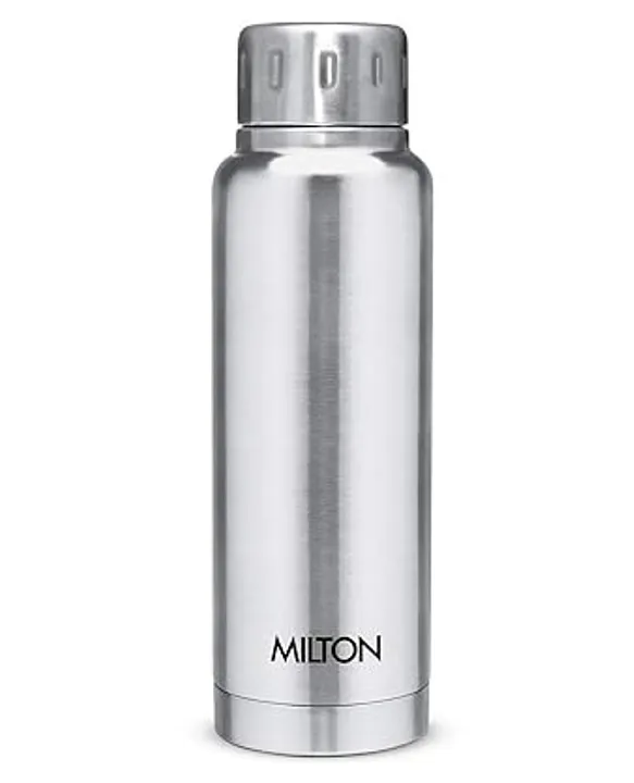 Milton Elfin 300 Thermosteel 24 Hours Hot and Cold Water Bottle, 300 ml,  Silver | Leak Proof | Easy to Carry | Office Bottle | Hiking | Trekking 