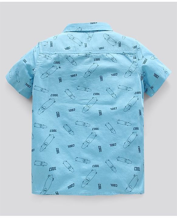 Pine Kids Half Sleeves Shirts Printed - Blue