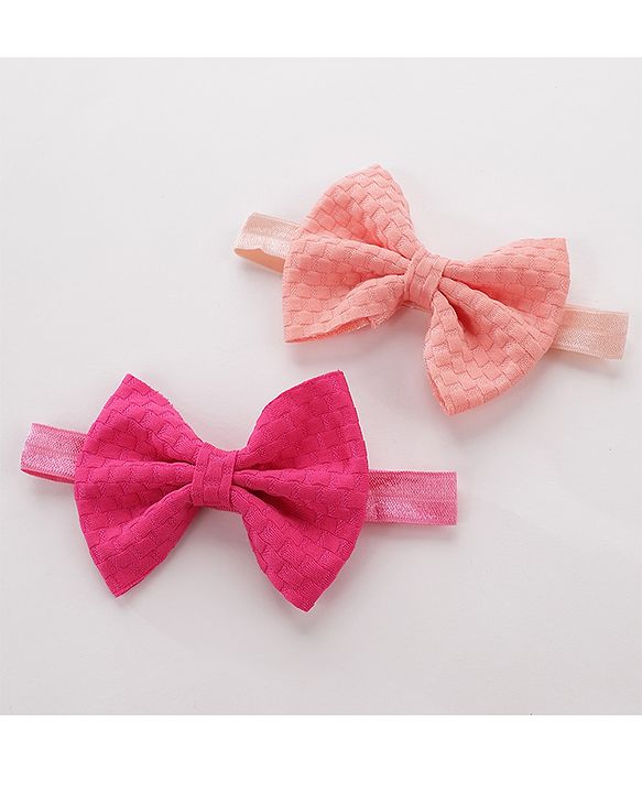 Babyhug Headbands & Hair Clips Pack of 6 - Pink & Peach