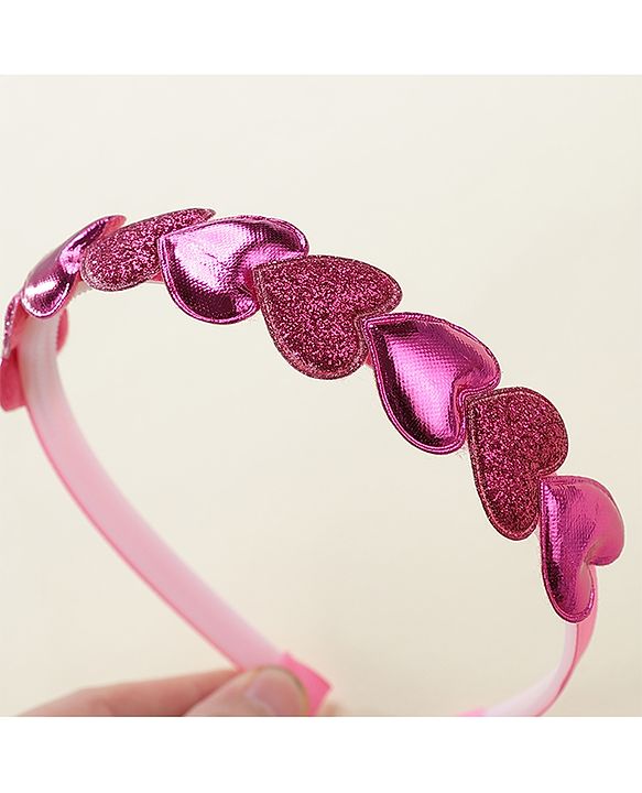 Babyhug Hair Bands Pack Of 2 - Pink & Sliver