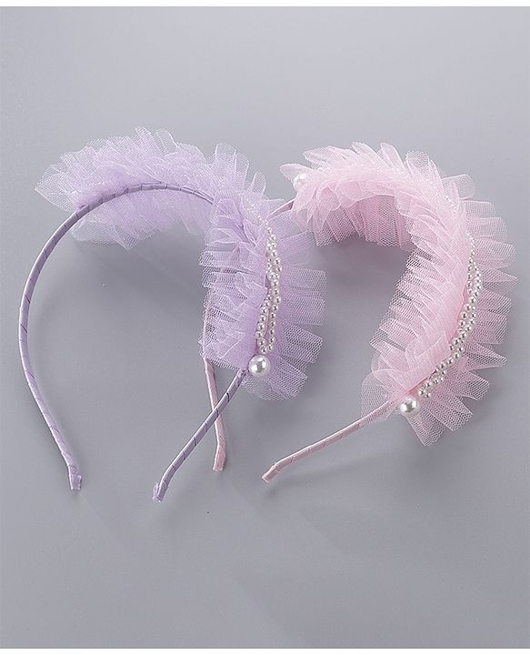 Pine Kids Hair Bands Pack of 2 - Pink Purple