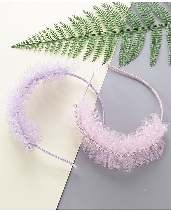 Pine Kids Hair Bands Pack of 2 - Pink Purple