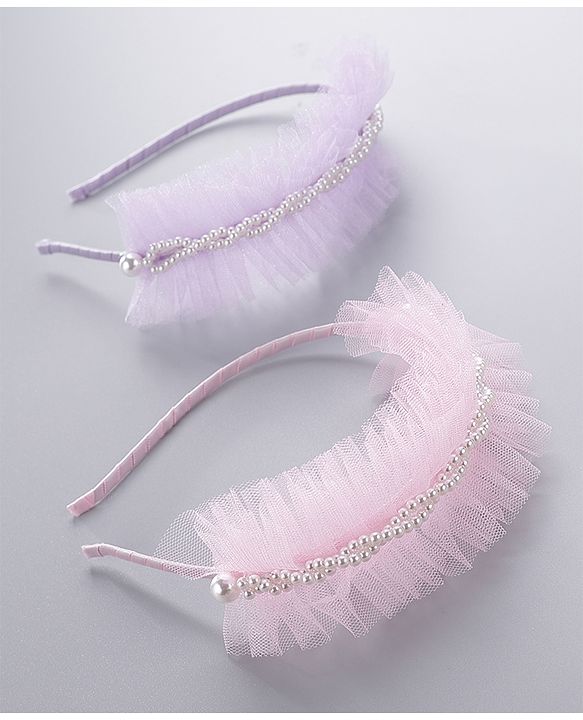 Pine Kids Hair Bands Pack of 2 - Pink Purple