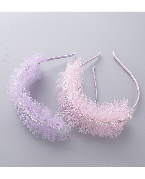 Pine Kids Hair Bands Pack of 2 - Pink Purple