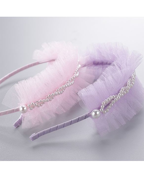 Pine Kids Hair Bands Pack of 2 - Pink Purple