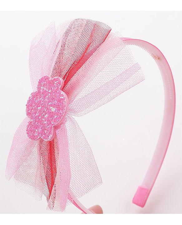 Babyhug Hair Band & Headband With Hair Clips - Pink