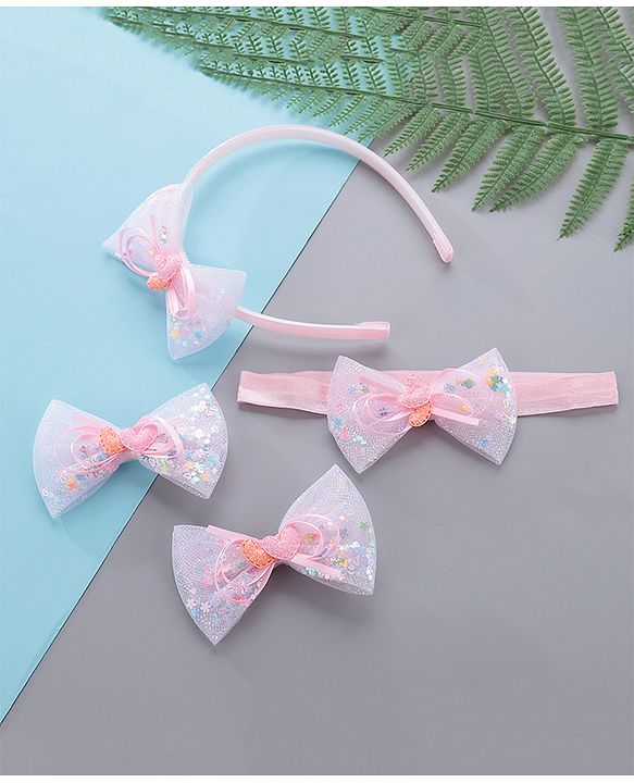 Babyhug Hair Accessories Combo Set - Pink