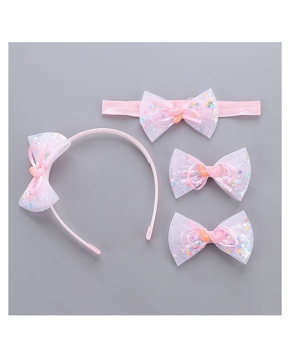 Babyhug Hair Accessories Combo Set - Pink