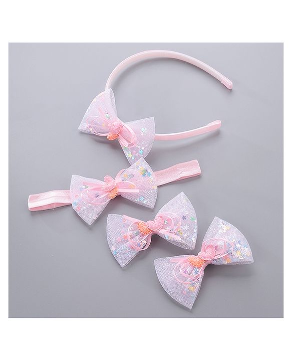 Babyhug Hair Accessories Combo Set - Pink