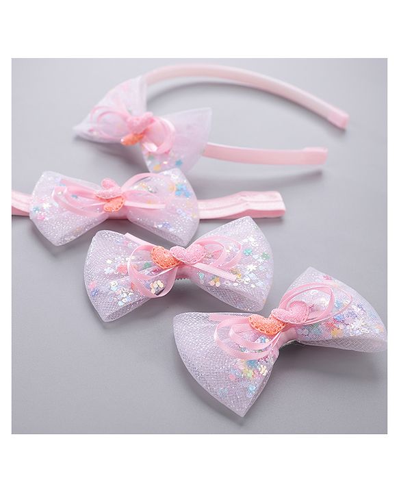 Babyhug Hair Accessories Combo Set - Pink