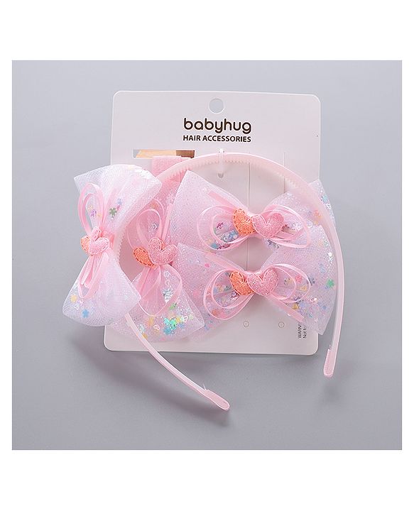 Babyhug Hair Accessories Combo Set - Pink