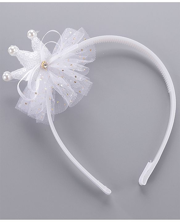 Babyhug Hair Bands Pack of 2 - Peach & White
