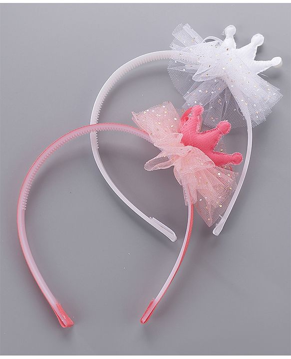 Babyhug Hair Bands Pack of 2 - Peach & White