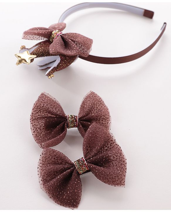 Babyhug Hair Accessories Combo Sets - Brown