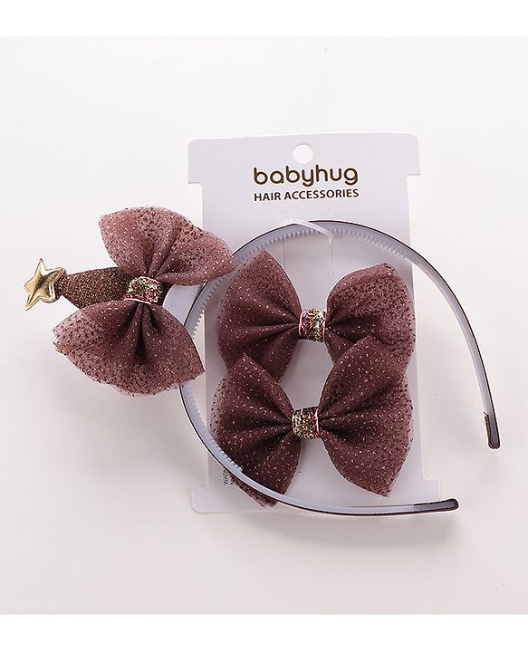 Babyhug Hair Accessories Combo Sets - Brown