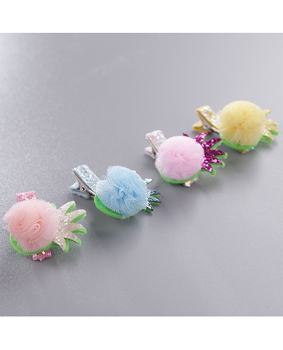 Babyhug Hair Clips Pack of 4 - Multicolor