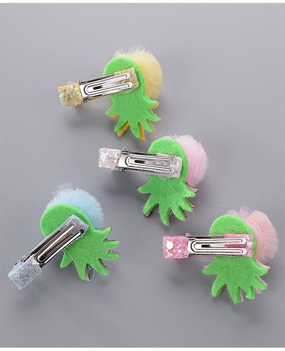 Babyhug Hair Clips Pack of 4 - Multicolor