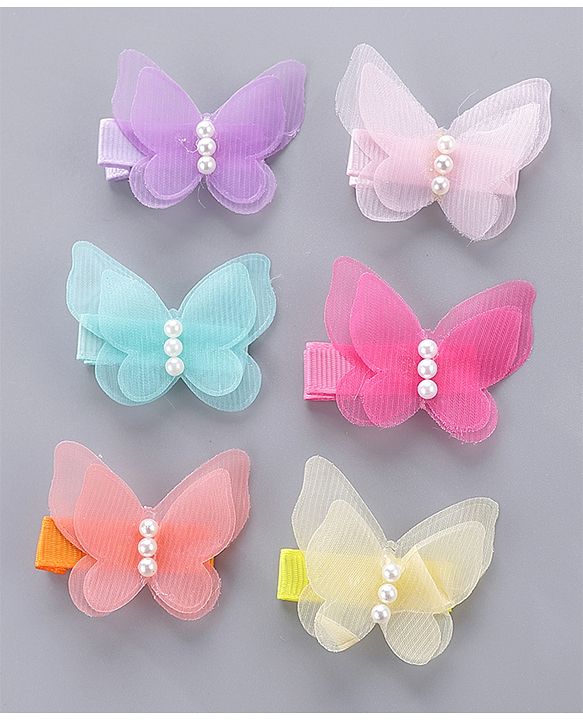 Pine Kids Hair Clips Pack of 6 - Multicolor