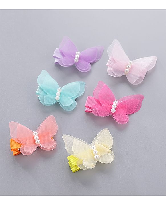 Pine Kids Hair Clips Pack of 6 - Multicolor