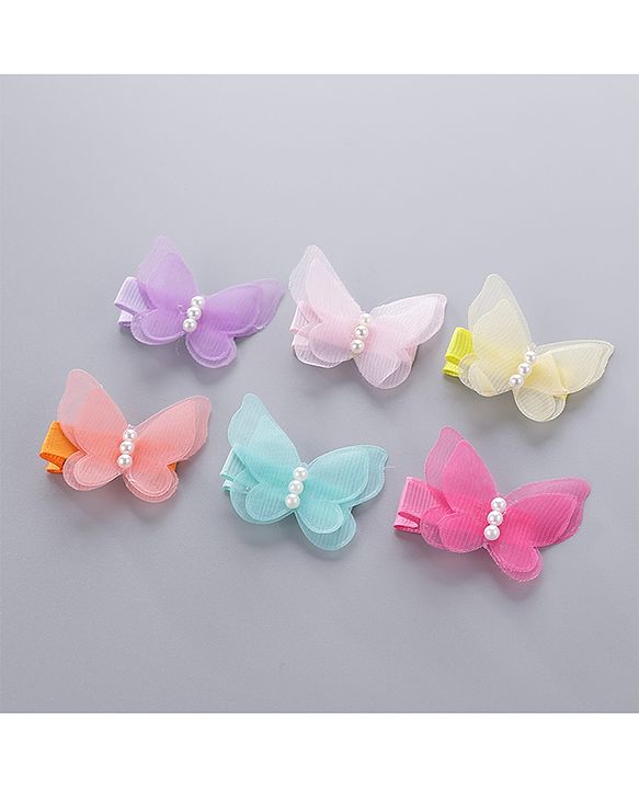 Pine Kids Hair Clips Pack of 6 - Multicolor