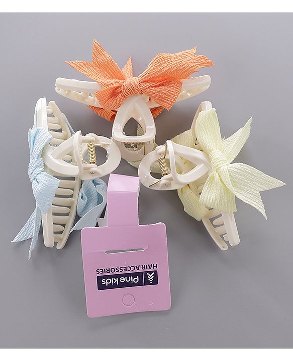 Pine Kids Hair Clips Pack of 3  - Multicolour