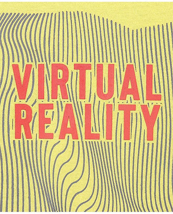 Pine Kids Half Sleeves Biowashed T-Shirt & Shorts Set Virtual Reality Print - Yellow