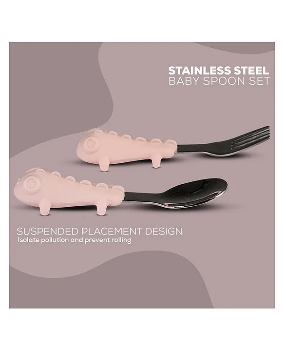 Baybee Silicone Baby Spoon Set for Baby Feeding, Non Toxic BPA