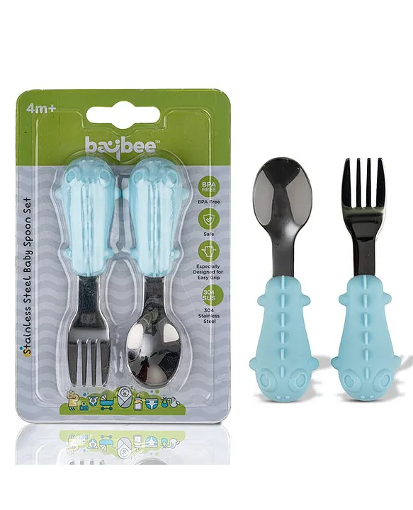 China Silicone Baby Feeding Spoon And Fork Set BPA Free Soft l