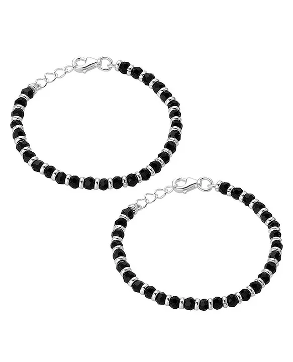 Buy The Bling Stores 2 Pcs Handmade Evil Eye Nazariya Bracelet for Unisex  Adult Keeps you safe and secure from Evil & Negative energies comes with  Greeting Card (Black & Red) at