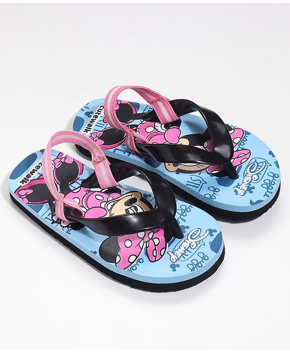Cute Walk by Babyhug Slip-On Flip-Flops Disney Printed - Sky Blue