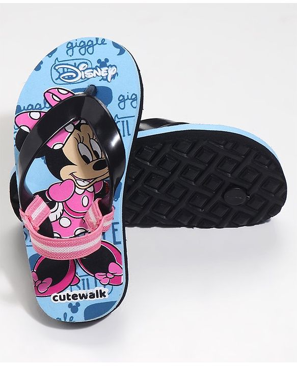 Cute Walk by Babyhug Slip-On Flip-Flops Disney Printed - Sky Blue