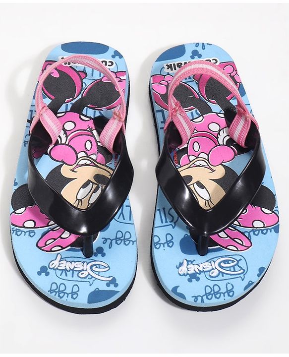 Cute Walk by Babyhug Slip-On Flip-Flops Disney Printed - Sky Blue