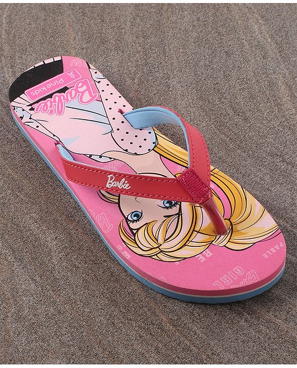 Pine Kids Flip Flops Barbie Print - Pink