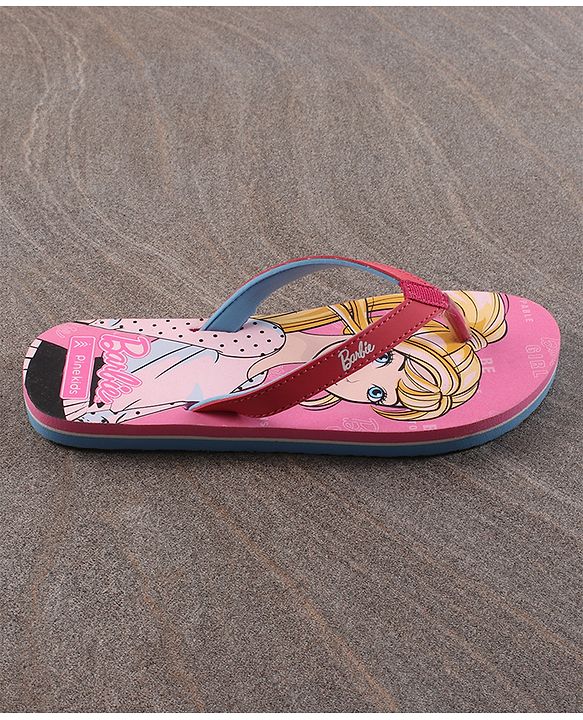 Pine Kids Flip Flops Barbie Print - Pink
