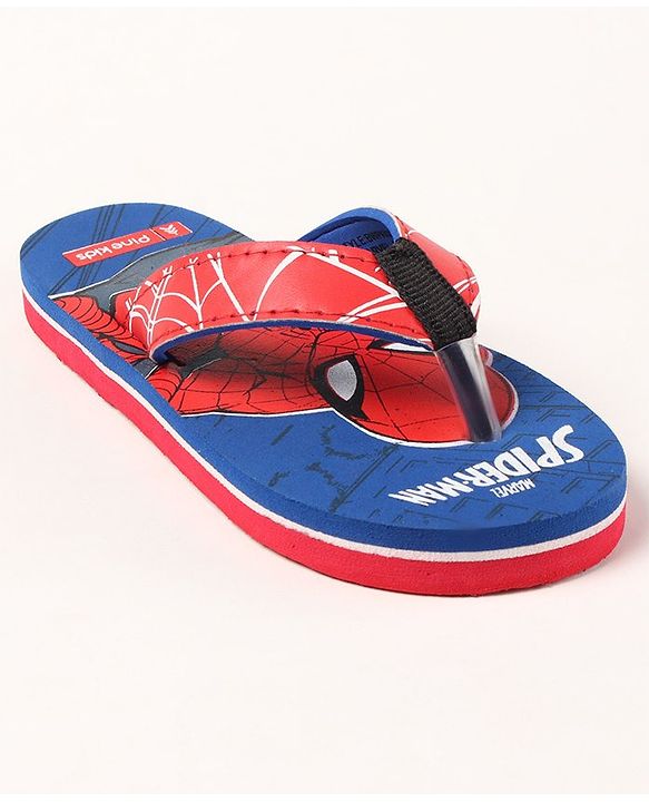 Pine Kids Flip Flops Spider Man Print - Royal Blue