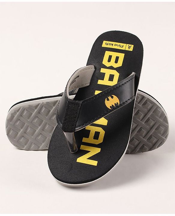 Pine Kids EVA Batman Flip Flops - Black