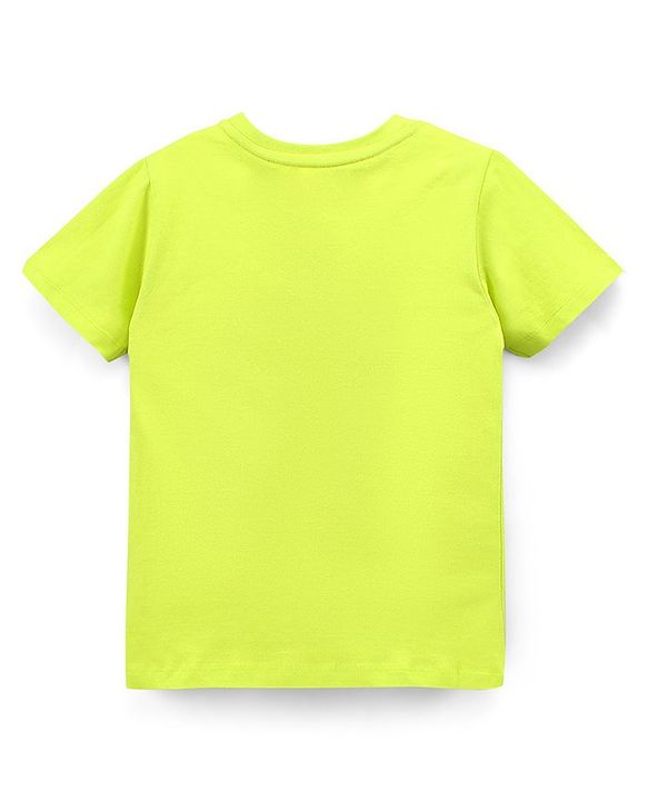 Pine Kids Half Sleeves Cotton T Shirt And Shorts Set Placement Print - Green Grey