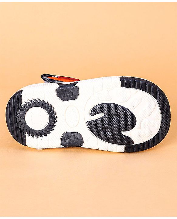Cute Walk by Babyhug Open Toe Sandals with Velcro Closure Football Patch - Denim Blue