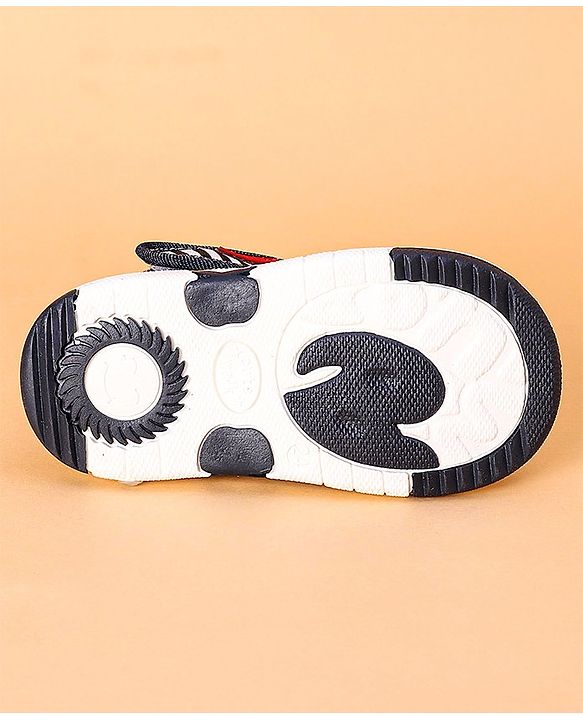 Cute Walk by Babyhug Open Toe Sandals with Velcro Closure Dino Patch - Coffee